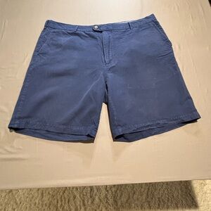 Peter Millar Seaside Collection Shorts Men 42 Blue Linen Cotton Silk Blend Luxe